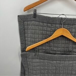 Pottery Barn Grey Cotton Quilted Pillow Shams Bundle of 2